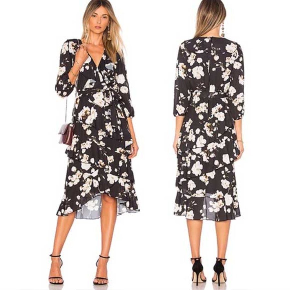 Alice + Olivia Kye Midi Dress in Holiday Blossom 8